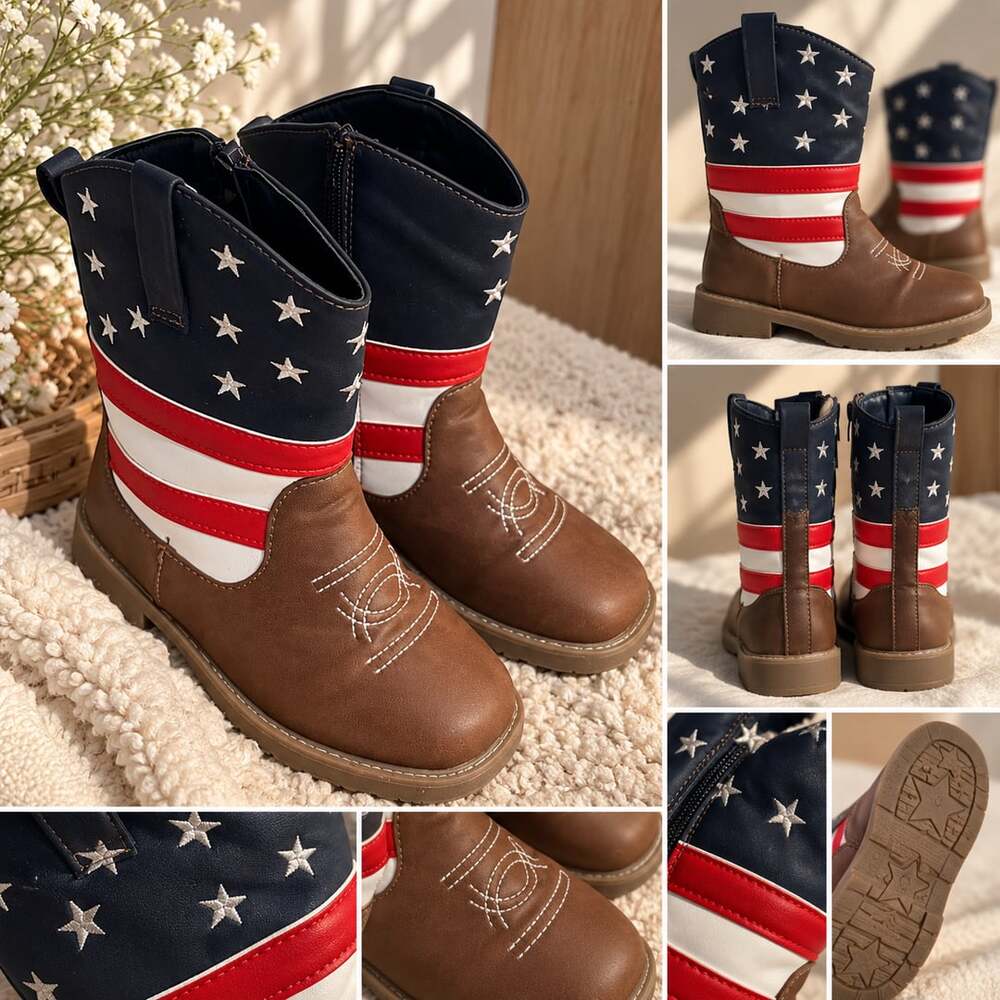 Pawz Little and Big Boys Cowboy Western Boots